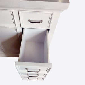 Vinnova Vanity Vinnova Charlotte 36" Vanity in White with Carrara Quartz Stone Top With Mirror