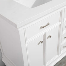 Load image into Gallery viewer, Vinnova Vanity Vinnova Charlotte 36&quot; Vanity in White with Carrara Quartz Stone Top With Mirror