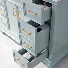 Load image into Gallery viewer, Vinnova Vanity Vinnova Charlotte 48&quot; Vanity in Finnish Green with Carrara White Composite Stone Countertop With Mirror