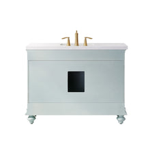 Load image into Gallery viewer, Vinnova Vanity Vinnova Charlotte 48&quot; Vanity in Finnish Green with Carrara White Composite Stone Countertop With Mirror