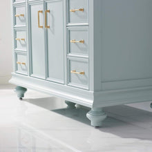 Load image into Gallery viewer, Vinnova Vanity Vinnova Charlotte 48&quot; Vanity in Finnish Green with Carrara White Composite Stone Countertop With Mirror