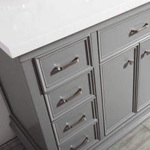 Load image into Gallery viewer, Vinnova Vanity Vinnova Charlotte 48&quot; Vanity in Grey with Carrara Quartz Stone Top  Without Mirror