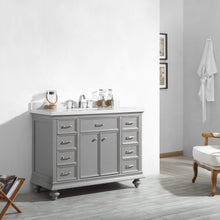 Load image into Gallery viewer, Vinnova Vanity Vinnova Charlotte 48&quot; Vanity in Grey with Carrara Quartz Stone Top  Without Mirror
