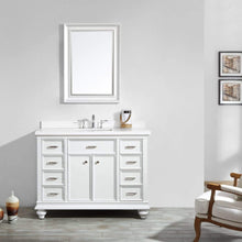 Load image into Gallery viewer, Vinnova Vanity Vinnova Charlotte 48&quot; Vanity in White with Carrara Quartz Stone Top With Mirror