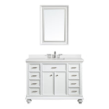 Load image into Gallery viewer, Vinnova Vanity Vinnova Charlotte 48&quot; Vanity in White with Carrara Quartz Stone Top With Mirror