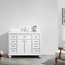 Load image into Gallery viewer, Vinnova Vanity Vinnova Charlotte 48&quot; Vanity in White with Carrara Quartz Stone Top  Without Mirror