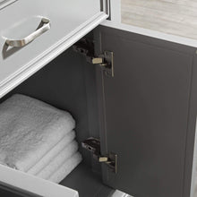 Load image into Gallery viewer, Vinnova Vanity Vinnova Charlotte 60&quot; Double Vanity in Grey with Carrara Quartz Stone Top With Mirror