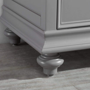 Vinnova Vanity Vinnova Charlotte 60" Double Vanity in Grey with Carrara Quartz Stone Top With Mirror