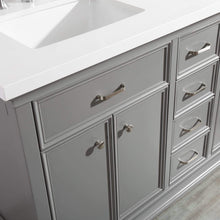 Load image into Gallery viewer, Vinnova Vanity Vinnova Charlotte 60&quot; Double Vanity in Grey with Carrara Quartz Stone Top With Mirror