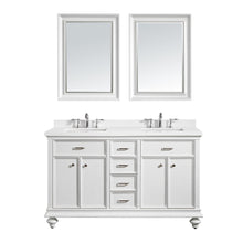 Load image into Gallery viewer, Vinnova Vanity Vinnova Charlotte 60&quot; Double Vanity in White with Carrara Quartz Stone Top With Mirror