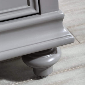 Vinnova Vanity Vinnova Charlotte 72" Double Vanity in Grey with Carrara Quartz Stone Top Without Mirror