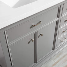 Load image into Gallery viewer, Vinnova Vanity Vinnova Charlotte 72&quot; Double Vanity in Grey with Carrara Quartz Stone Top Without Mirror