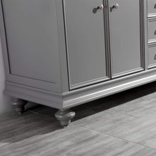 Load image into Gallery viewer, Vinnova Vanity Vinnova Charlotte 72&quot; Double Vanity in Grey with Carrara Quartz Stone Top Without Mirror