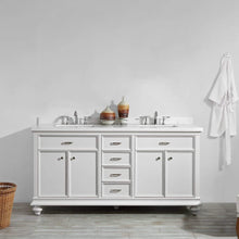 Load image into Gallery viewer, Vinnova Vanity Vinnova Charlotte 72&quot; Double Vanity in White with Carrara Quartz Stone Top Without Mirror