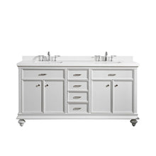 Load image into Gallery viewer, Vinnova Vanity Vinnova Charlotte 72&quot; Double Vanity in White with Carrara Quartz Stone Top Without Mirror
