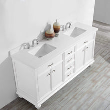 Load image into Gallery viewer, Vinnova Vanity Vinnova Charlotte 72&quot; Double Vanity in White with Carrara Quartz Stone Top Without Mirror
