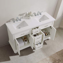 Load image into Gallery viewer, Vinnova Vanity Vinnova Charlotte 72&quot; Double Vanity in White with Carrara Quartz Stone Top Without Mirror