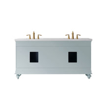 Load image into Gallery viewer, Vinnova Vanity Vinnova Charlotte 72&quot; Vanity in Finnish Green with Carrara White Composite Stone Countertop With Mirror