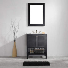 Load image into Gallery viewer, Vinnova Vanity Vinnova Florence 30&quot; Vanity in Espresso with Carrara White Marble Countertop With Mirror