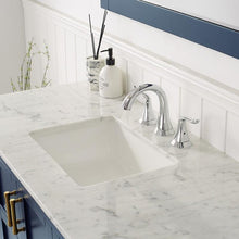 Load image into Gallery viewer, Vinnova Vanity Vinnova Florence 48&quot; Single Vanity in Royal Blue with Carrara White Marble Countertop With Mirror