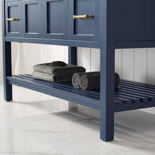 Load image into Gallery viewer, Vinnova Vanity Vinnova Florence 48&quot; Single Vanity in Royal Blue with Carrara White Marble Countertop Without Mirror