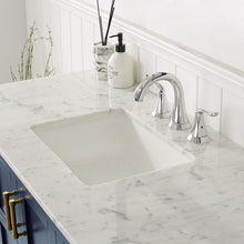 Load image into Gallery viewer, Vinnova Vanity Vinnova Florence 48&quot; Single Vanity in Royal Blue with Carrara White Marble Countertop Without Mirror