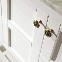Load image into Gallery viewer, Vinnova Vanity Vinnova Florence 60&quot; Vanity in White with Carrara White Marble Countertop Without Mirror