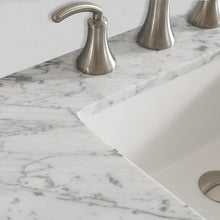 Load image into Gallery viewer, Vinnova Vanity Vinnova Florence 72&quot; Double Vanity in Grey with Carrara White Marble Countertop Without Mirror