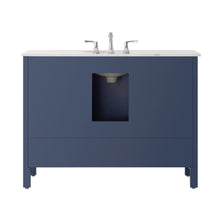 Load image into Gallery viewer, Vinnova Vanity Vinnova Gela 48&quot; Single Vanity in Royal Blue with Carrara White Marble Countertop Without Mirror