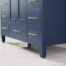 Load image into Gallery viewer, Vinnova Vanity Vinnova Gela 48&quot; Single Vanity in Royal Blue with Carrara White Marble Countertop Without Mirror