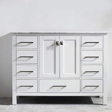 Load image into Gallery viewer, Vinnova Vanity Vinnova Gela 48&quot; Single Vanity in White  with Carrara White Marble Countertop Without Mirror