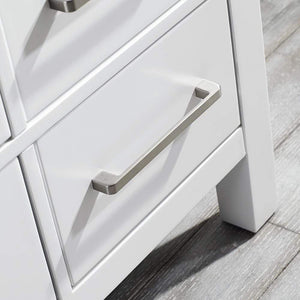 Vinnova Vanity Vinnova Gela 48" Single Vanity in White  with Carrara White Marble Countertop Without Mirror