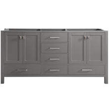 Load image into Gallery viewer, Vinnova Vanity Vinnova Gela 72&quot; Double Vanity in Grey with Carrara White Marble Countertop Without Mirror