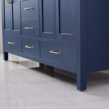 Load image into Gallery viewer, Vinnova Vanity Vinnova Gela 72&quot; Double Vanity in Royal Blue with Carrara White Marble Countertop Without Mirror