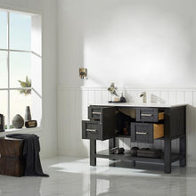 Load image into Gallery viewer, Vinnova Vanity Vinnova Grayson 48&quot; Single Vanity in Rust Black and Composite Carrara White Stone Countertop Without Mirror