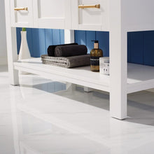 Load image into Gallery viewer, Vinnova Vanity Vinnova Grayson 48&quot; Single Vanity in White and Composite Carrara White Stone Countertop Without Mirror