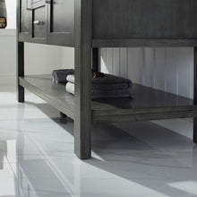 Load image into Gallery viewer, Vinnova Vanity Vinnova Grayson 60&quot; Double Vanity in Rust Black and Composite Carrara White Stone Countertop With Mirror