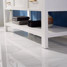 Load image into Gallery viewer, Vinnova Vanity Vinnova Grayson 60&quot; Single Vanity in White and Composite Carrara White Stone Countertop With Mirror