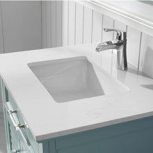 Load image into Gallery viewer, Vinnova Vanity Vinnova Lorna 30&quot; Single Vanity in Finnish Green and Composite Carrara White Stone Countertop With Mirror