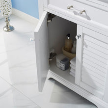 Load image into Gallery viewer, Vinnova Vanity Vinnova Lorna 30&quot; Single Vanity in White and Composite Carrara White Stone Countertop With Mirror