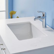 Load image into Gallery viewer, Vinnova Vanity Vinnova Lorna 30&quot; Single Vanity in White and Composite Carrara White Stone Countertop With Mirror