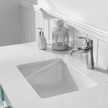 Load image into Gallery viewer, Vinnova Vanity Vinnova Lorna 48&quot; Single Vanity in Finnish Green and Composite Carrara White Stone Countertop Without Mirror