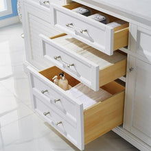 Load image into Gallery viewer, Vinnova Vanity Vinnova Lorna 72&quot; Double Vanity in White and Composite Carrara White Stone Countertop With Mirror