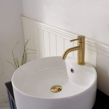 Load image into Gallery viewer, Vinnova Vanity Vinnova Modena 36” Vanity in Royal Blue with Glass Countertop with White Vessel Sink Without Mirror