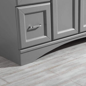 Vinnova Vanity Vinnova Naples 48" Vanity in Grey with Carrara White Marble Countertop Without Mirror