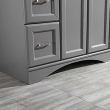 Load image into Gallery viewer, Vinnova Vanity Vinnova Naples 72&quot; Vanity in Grey with Carrara White Marble Countertop With Mirror