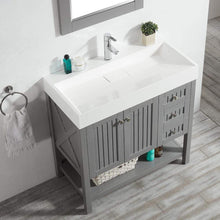 Load image into Gallery viewer, Vinnova Vanity Vinnova Pavia 36” Single Vanity in Grey with Acrylic under-mount Sink With Mirror