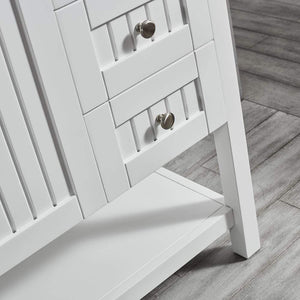 Vinnova Vanity Vinnova Pavia 36” Single Vanity in White with Acrylic under-mount Sink With Mirror