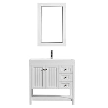Load image into Gallery viewer, Vinnova Vanity Vinnova Pavia 36” Single Vanity in White with Acrylic under-mount Sink With Mirror