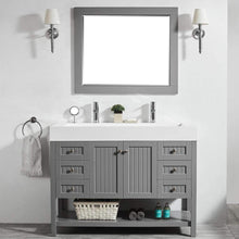 Load image into Gallery viewer, Vinnova Vanity Vinnova Pavia 48” Single Vanity in Grey with Acrylic under-mount Sink With Mirror